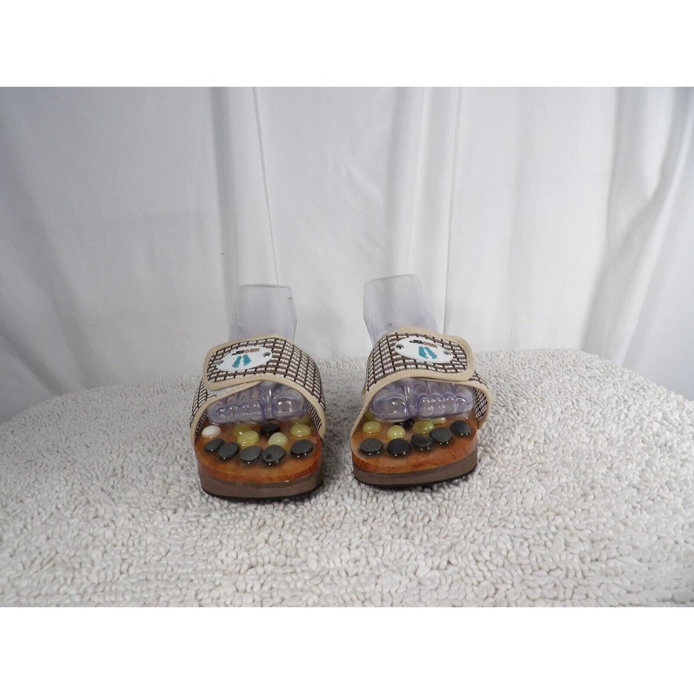 Neo Women's Multicolor Reflexology Earth Stones Slide Massagers Sandals Size 8.5